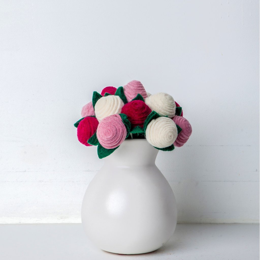 Global Goods Partners Felt Tea Roses