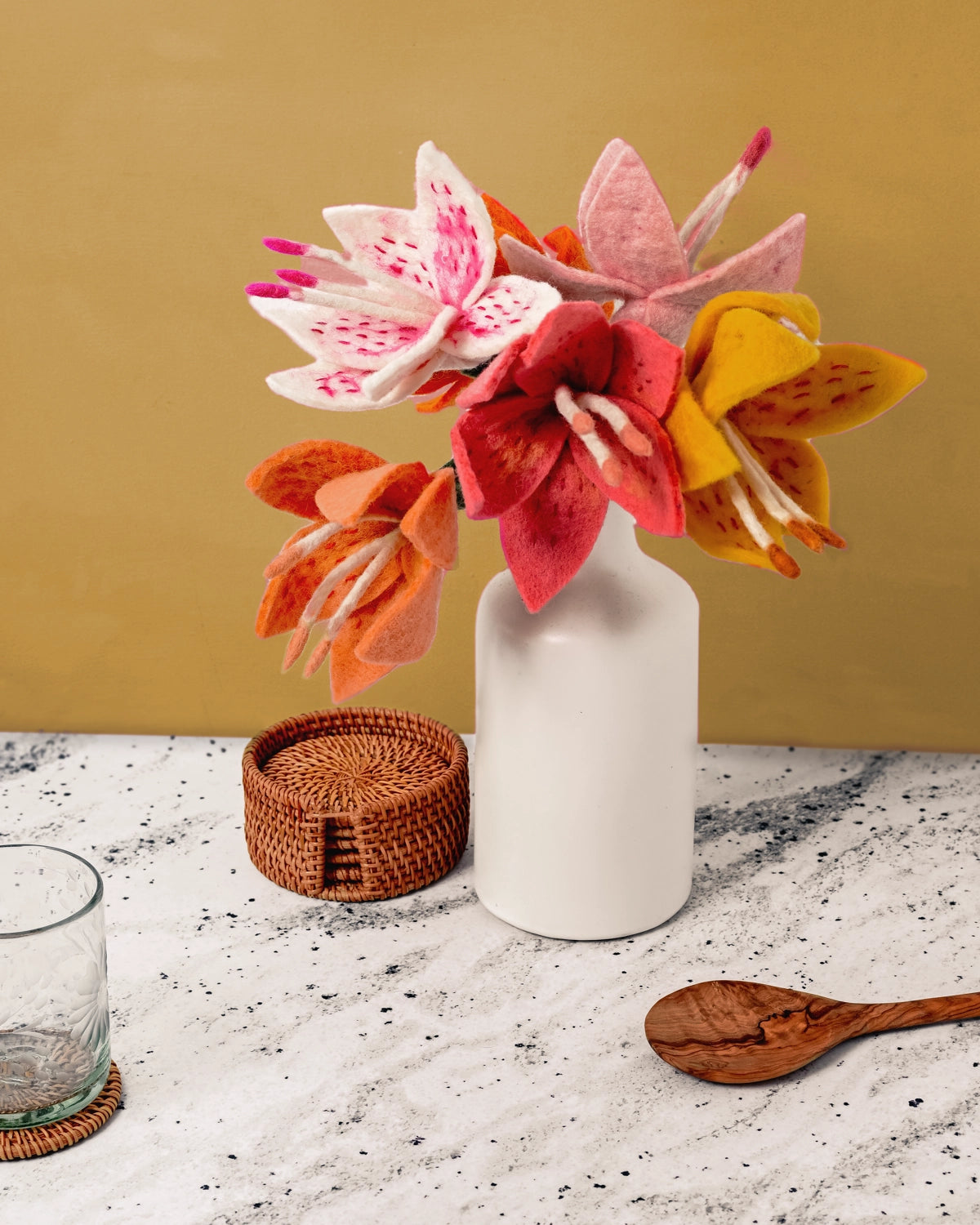 Global Goods Partners Felt Stargazer Lily Flower