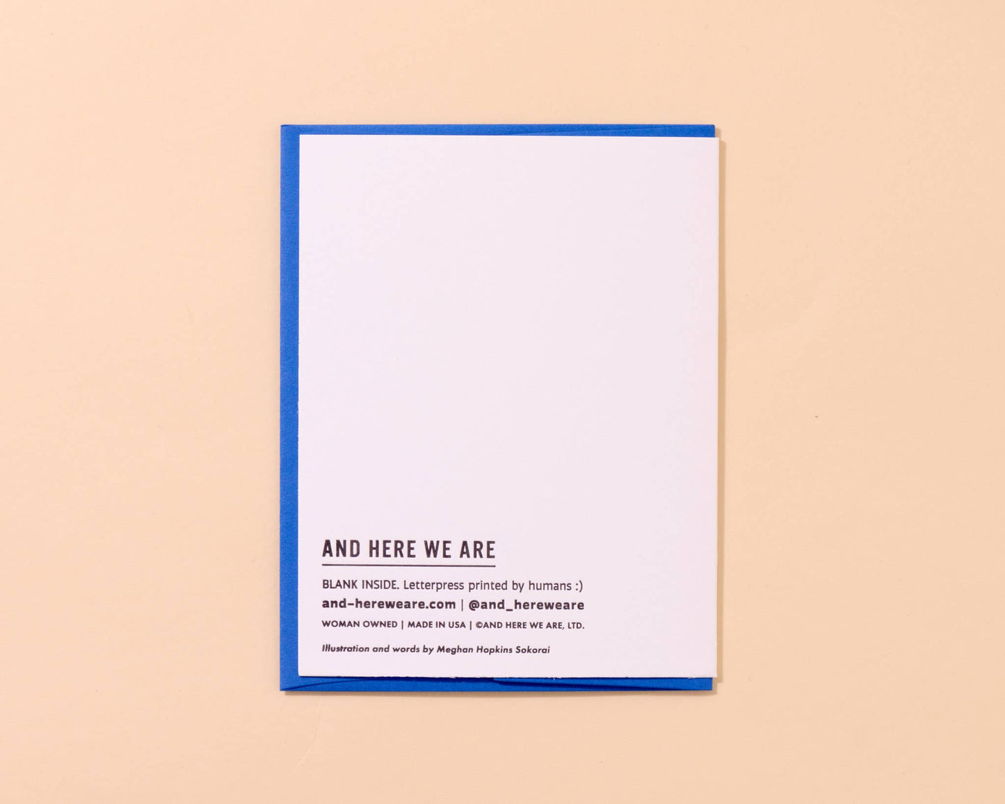 And Here We Are Letterpress Card Murder Crows