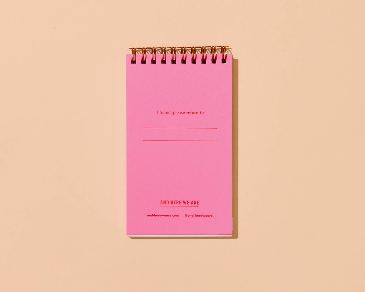 And Here We Are Letterpress Small Spiral Notebook Ghosts + Ghouls