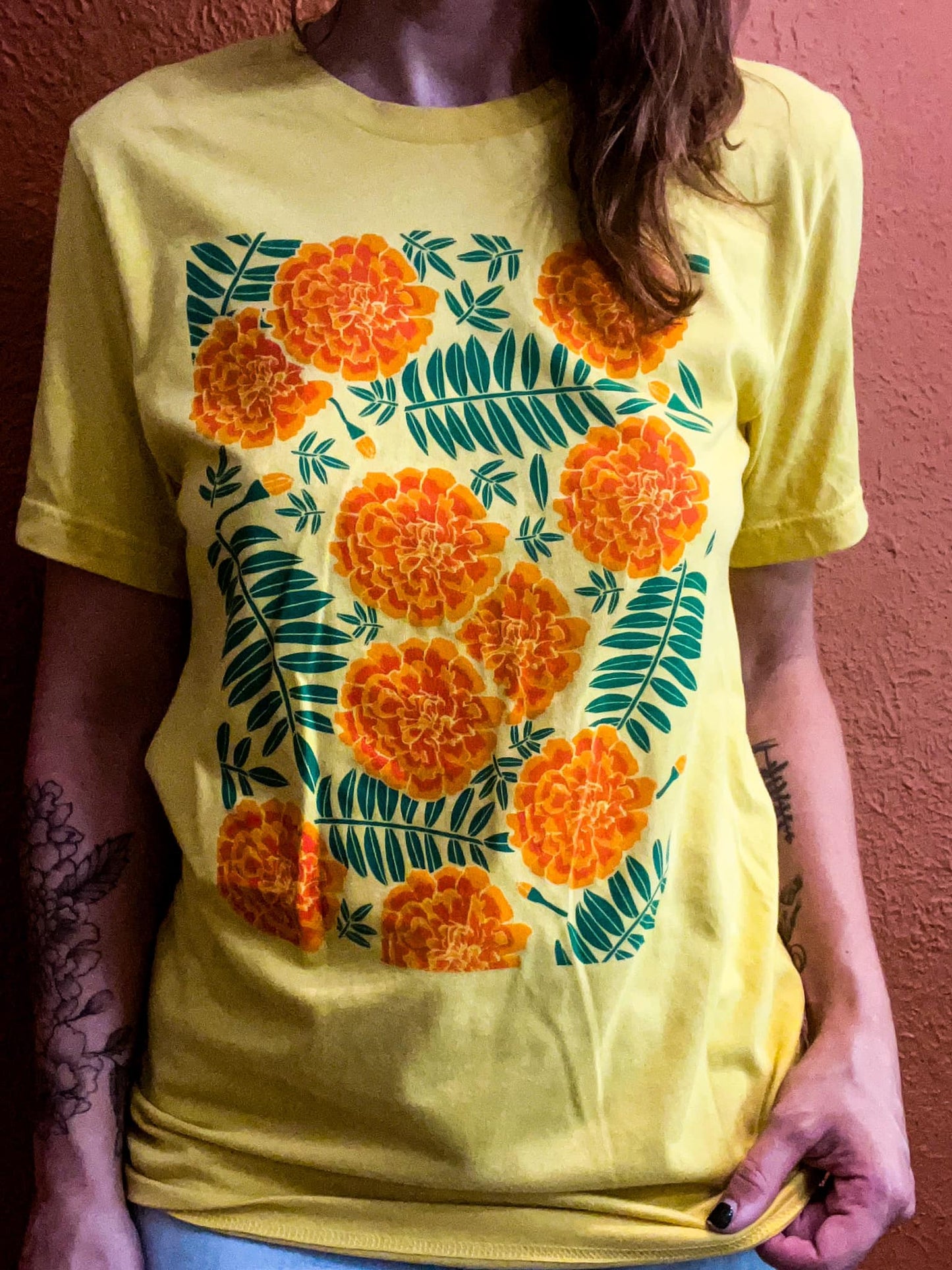 Pie Chart Press Marigold Top