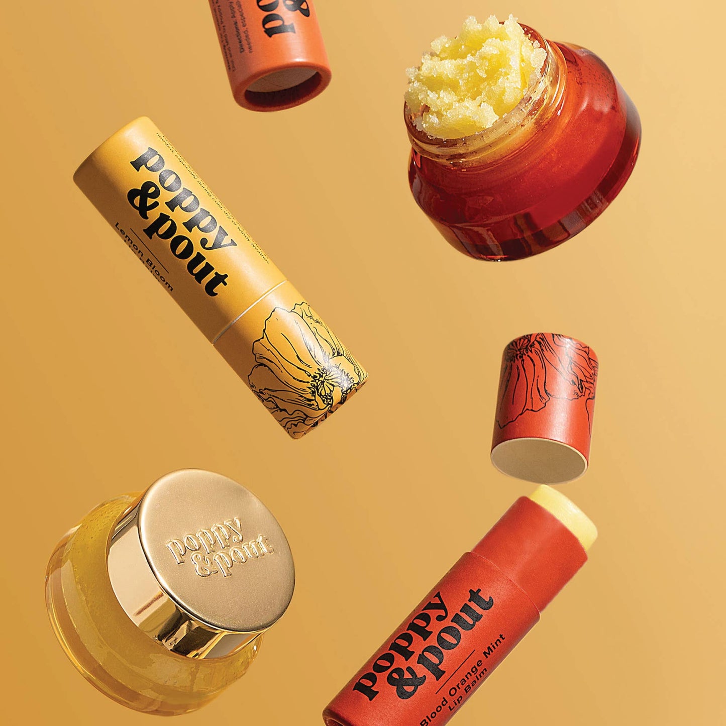 Poppy & Pout Lip Balm, Blood Orange Mint