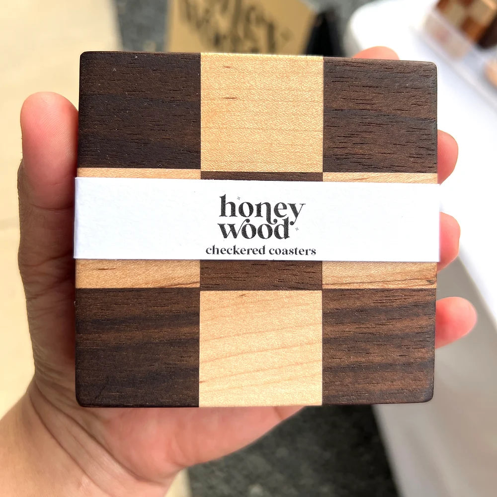 Honey Wood ATX Chelsea Jumbo Coaster Set of 2