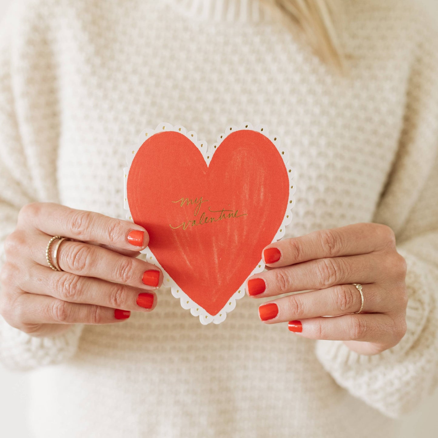 Ramona + Ruth Valentine's Heart Doily Card