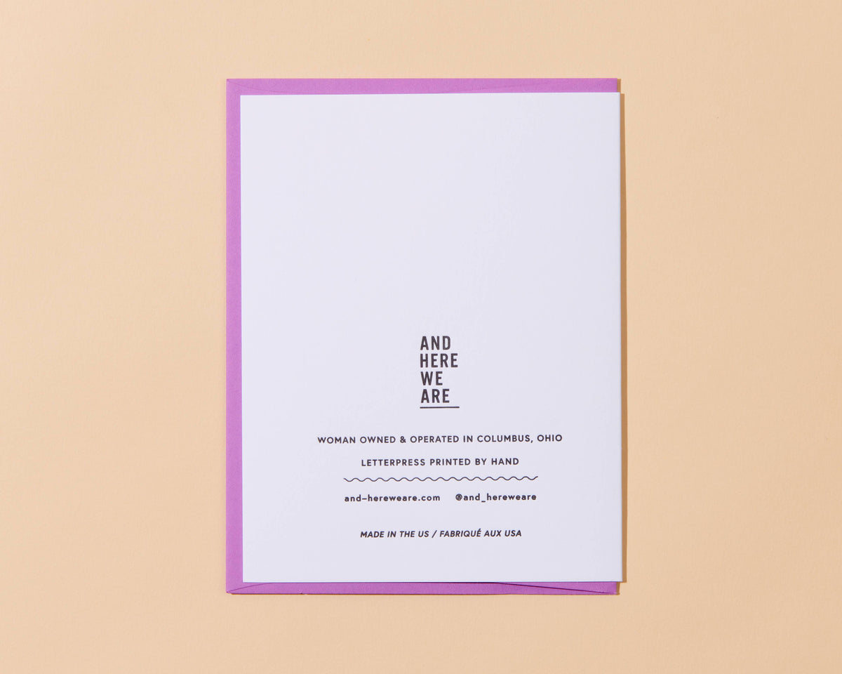 And Here We Are Letterpress Halloween Card You Suck