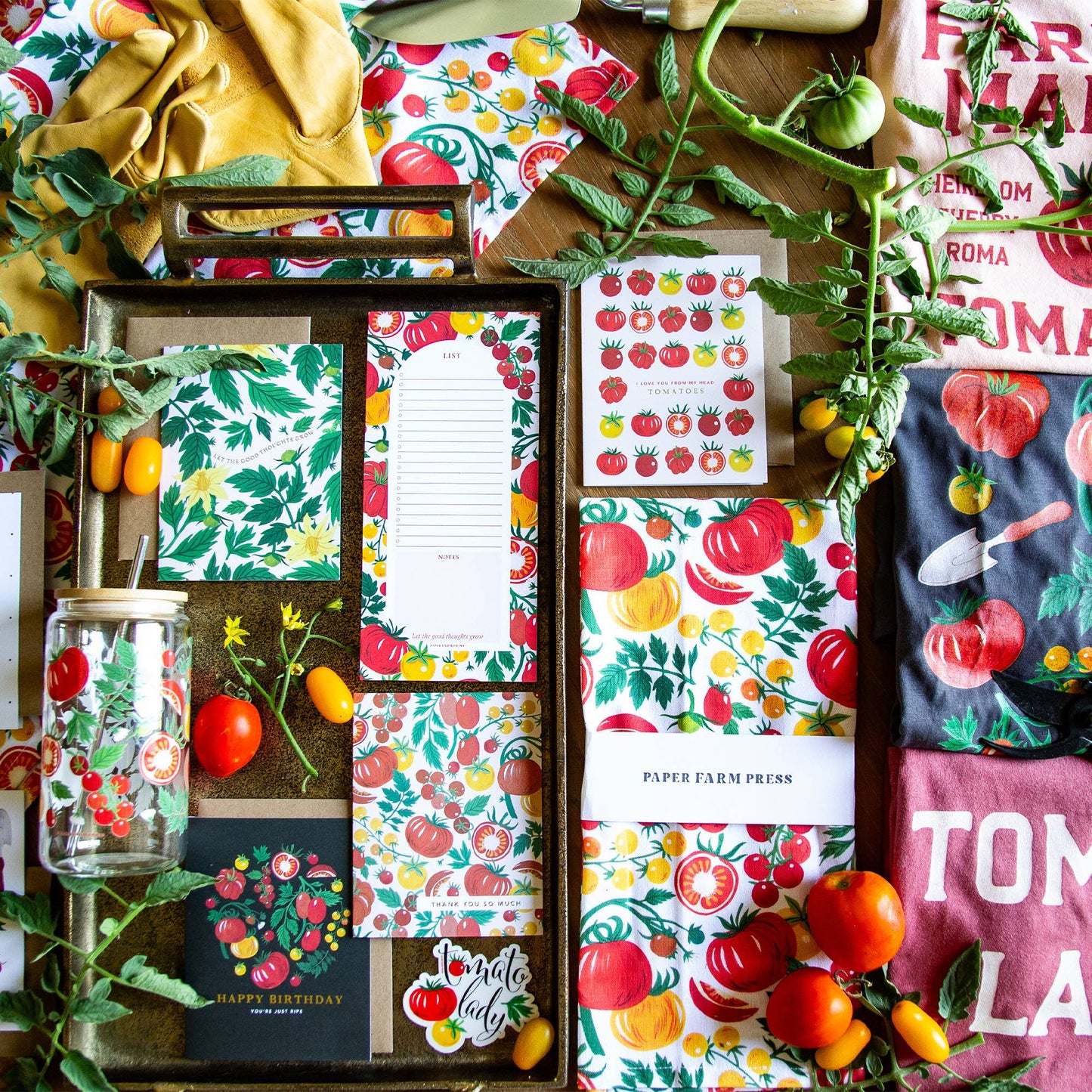 Paper Farm Press Tomato Vine Market List Notepad