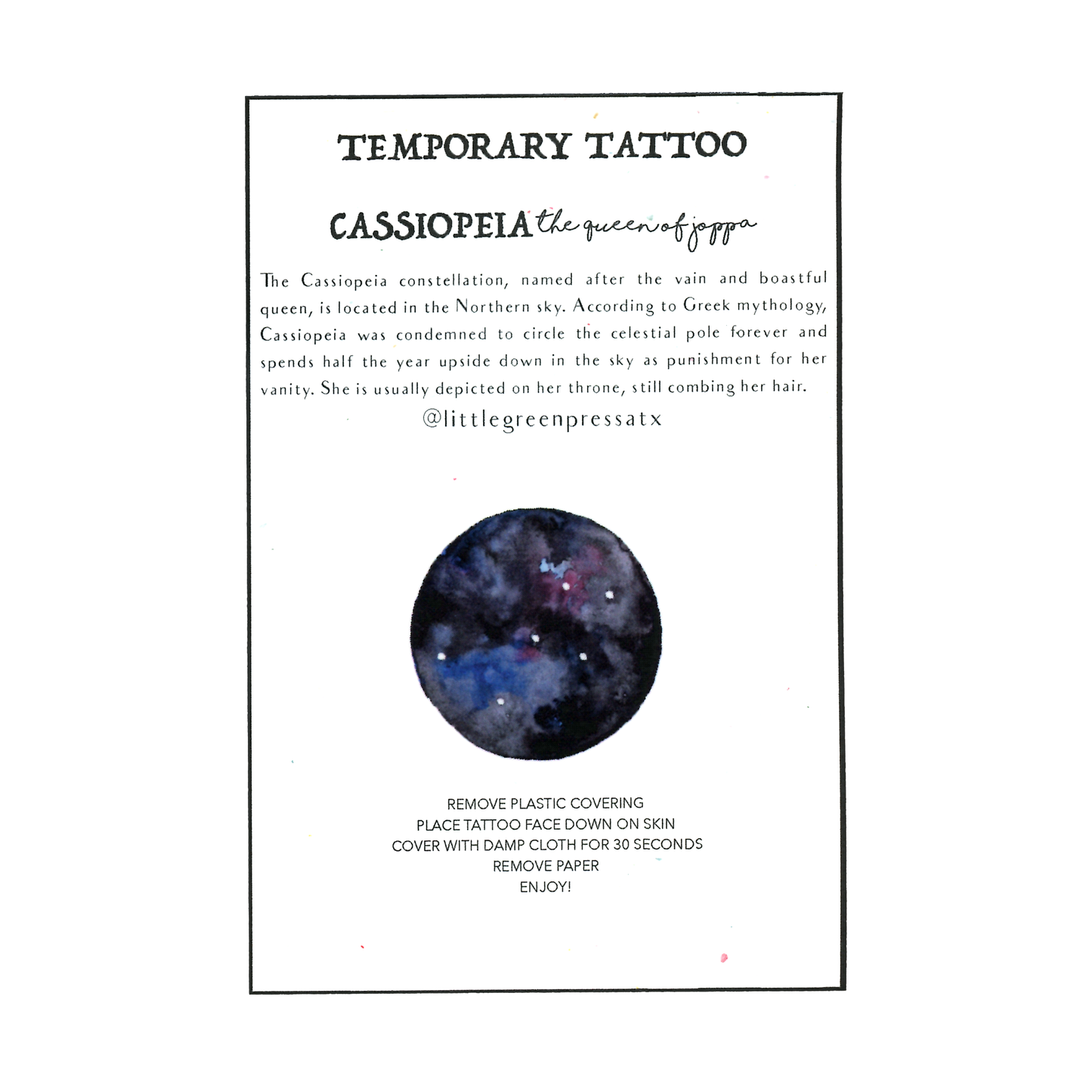 Little Green Press ATX Celestial Temporary Tattoos