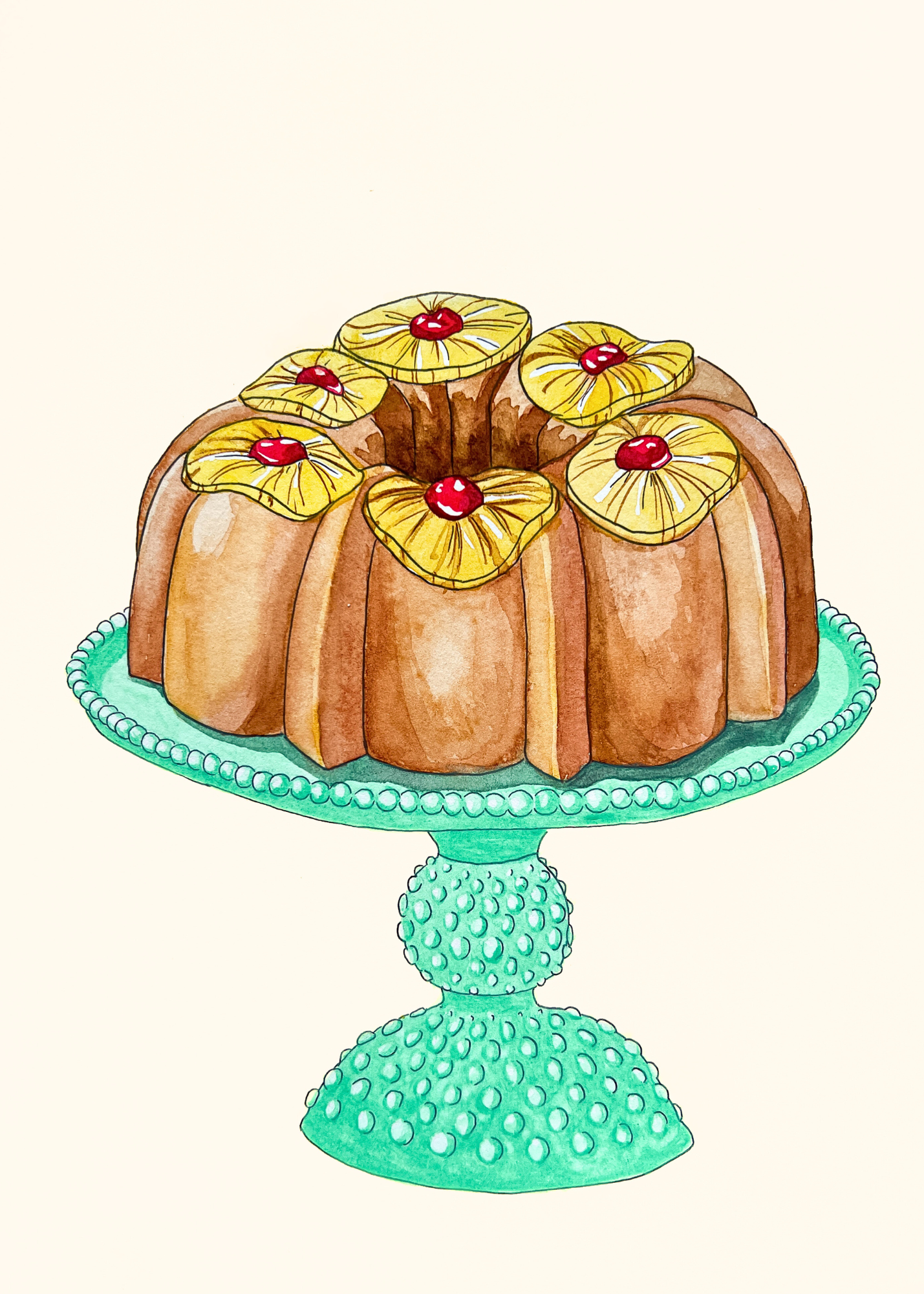 The Paper Committee Pineapple Upside Down Print