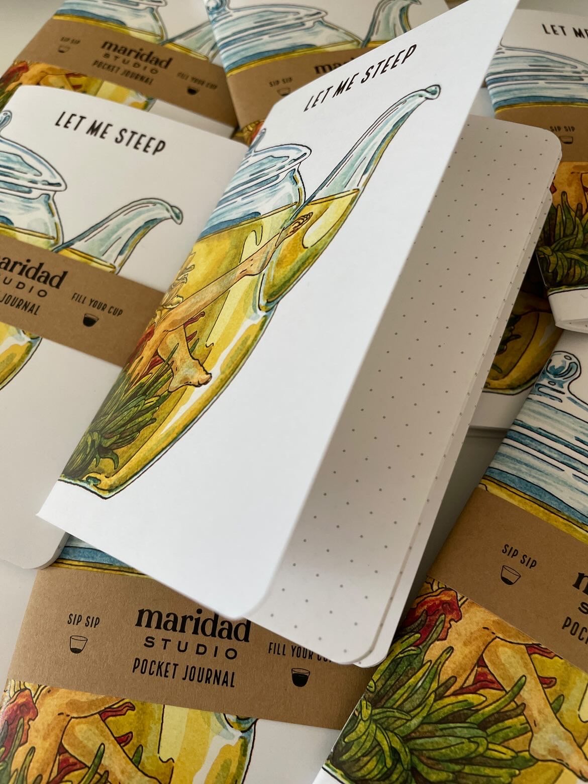 Maridad Studio Let Me Steep Watch Me Bloom Pocket Journal