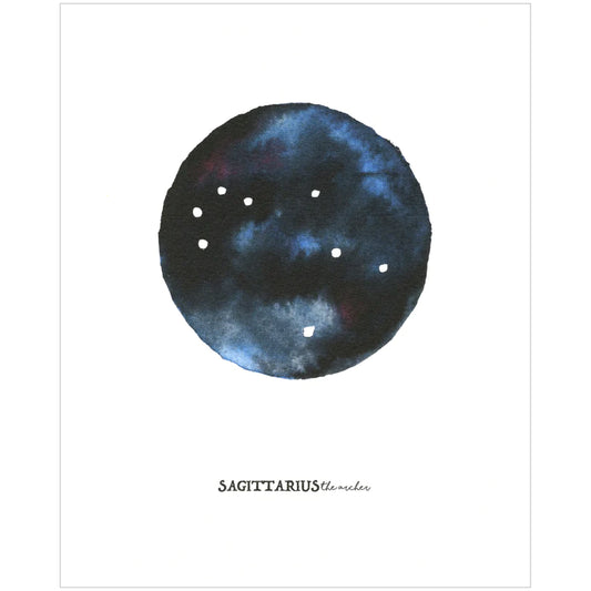 Little Green Press ATX Celestial Print: Sagittarius