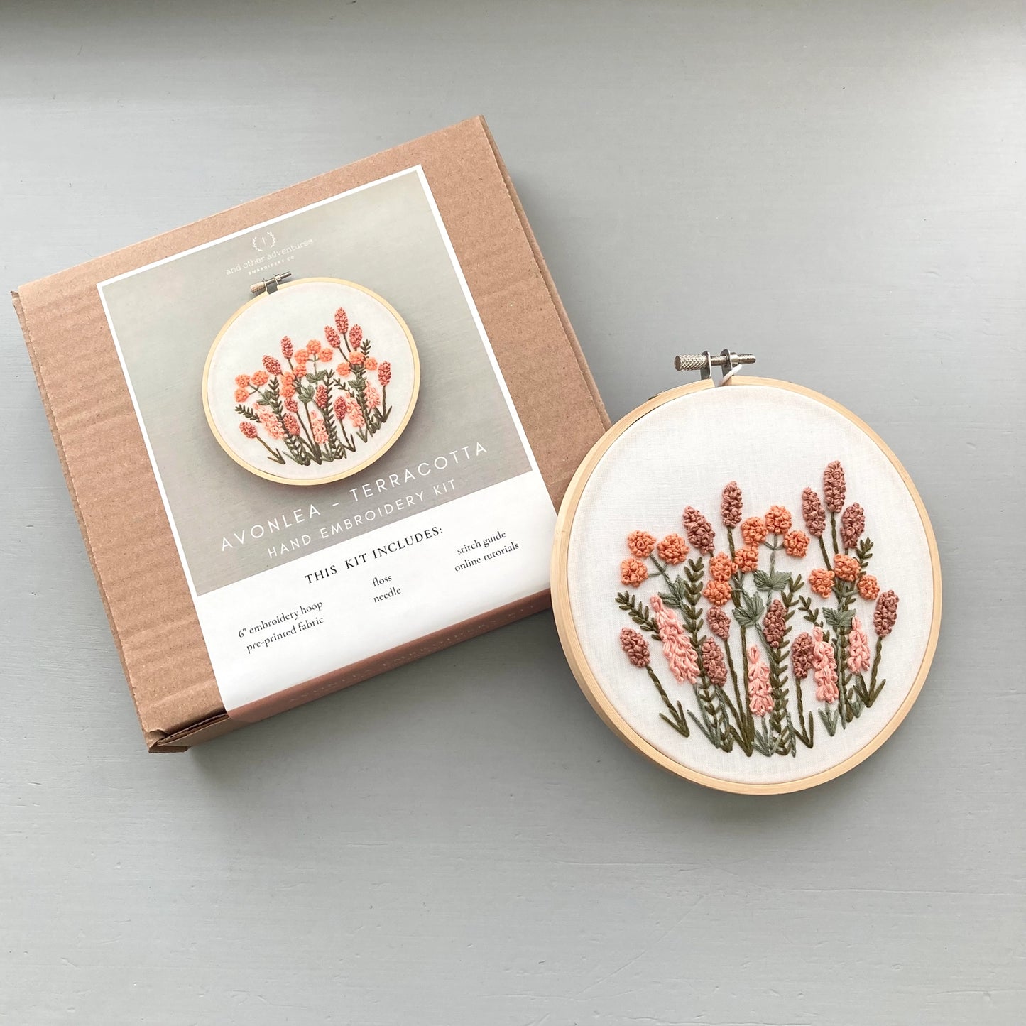 And Other Adventures Embroidery Co Embroidery Kit - Avonlea in Terracotta