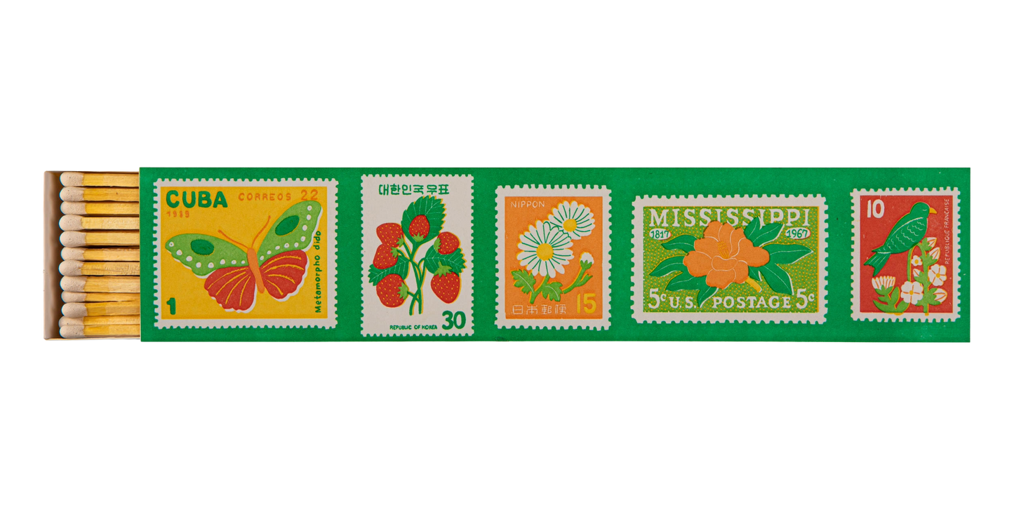 Archivist Gallery Long Matches : Vintage Stamp