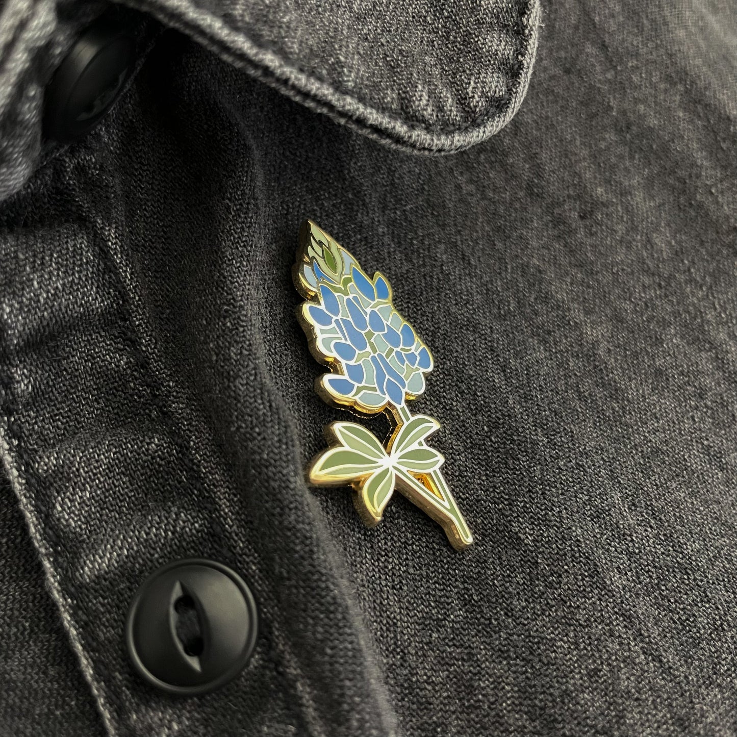 Chloe Gray Bluebonnet Pin