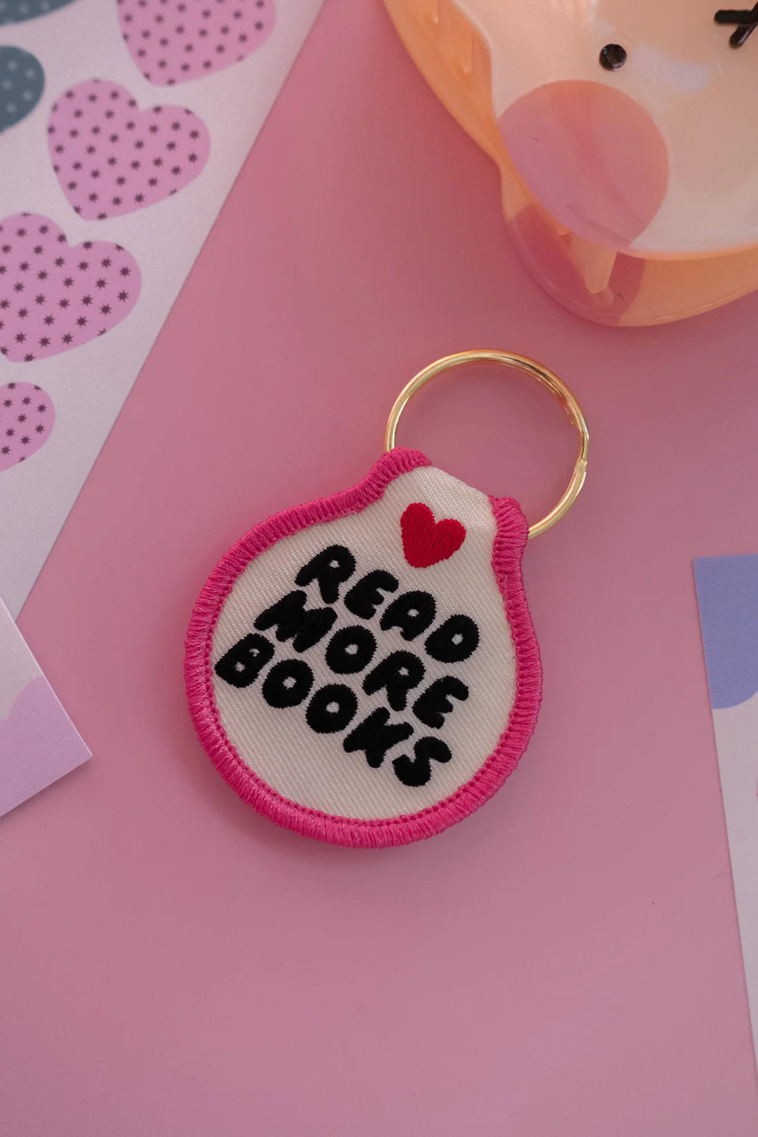 Jollie Ollie Read More Books Patch Keychain