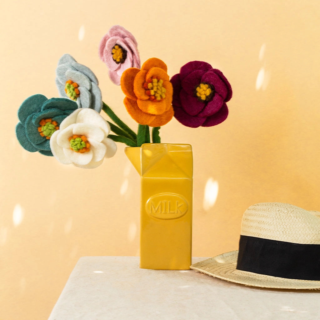 Global Goods Partners Felt Poppy Flower