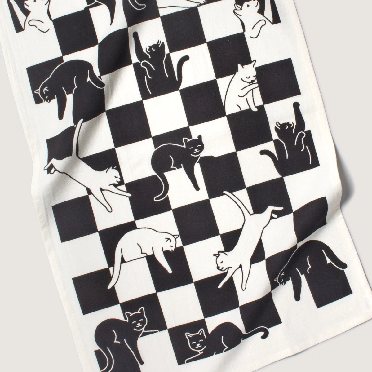 Seltzer Goods Checker Cat Tea Towel