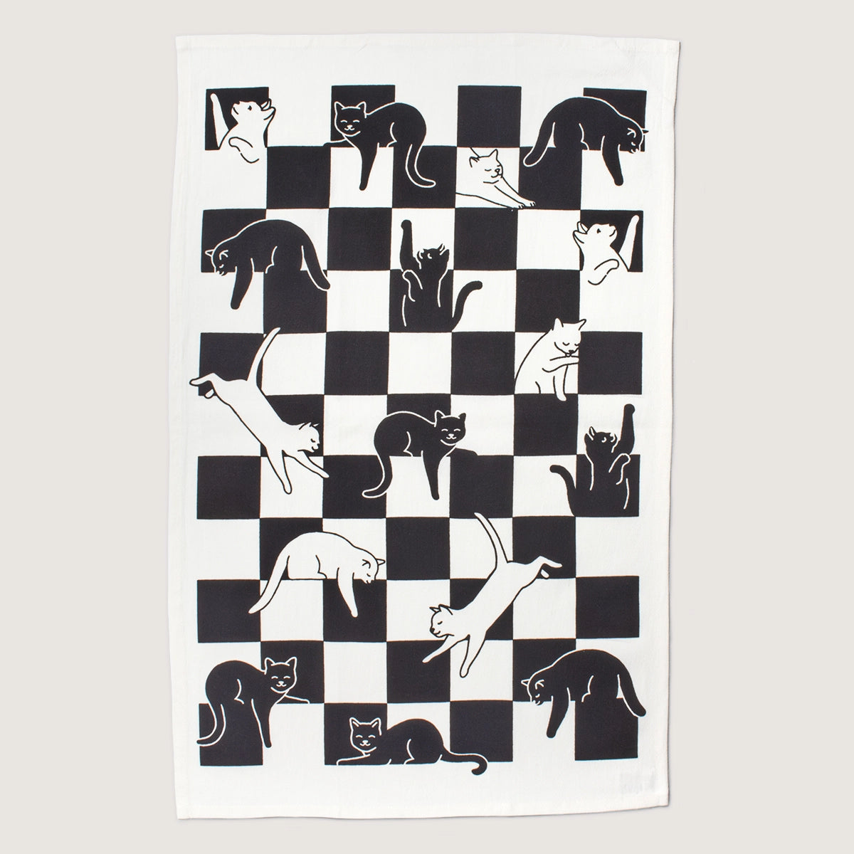Seltzer Goods Checker Cat Tea Towel