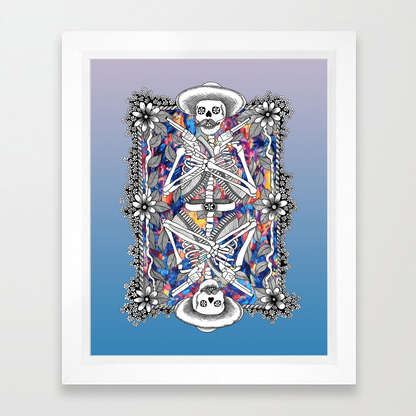 Laura Clay Art Bandito Azul Print