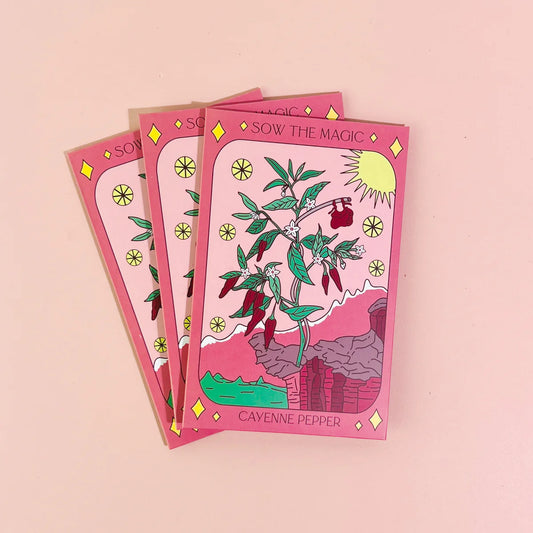 Sow the Magic Cayenne Pepper Tarot Seed Packet
