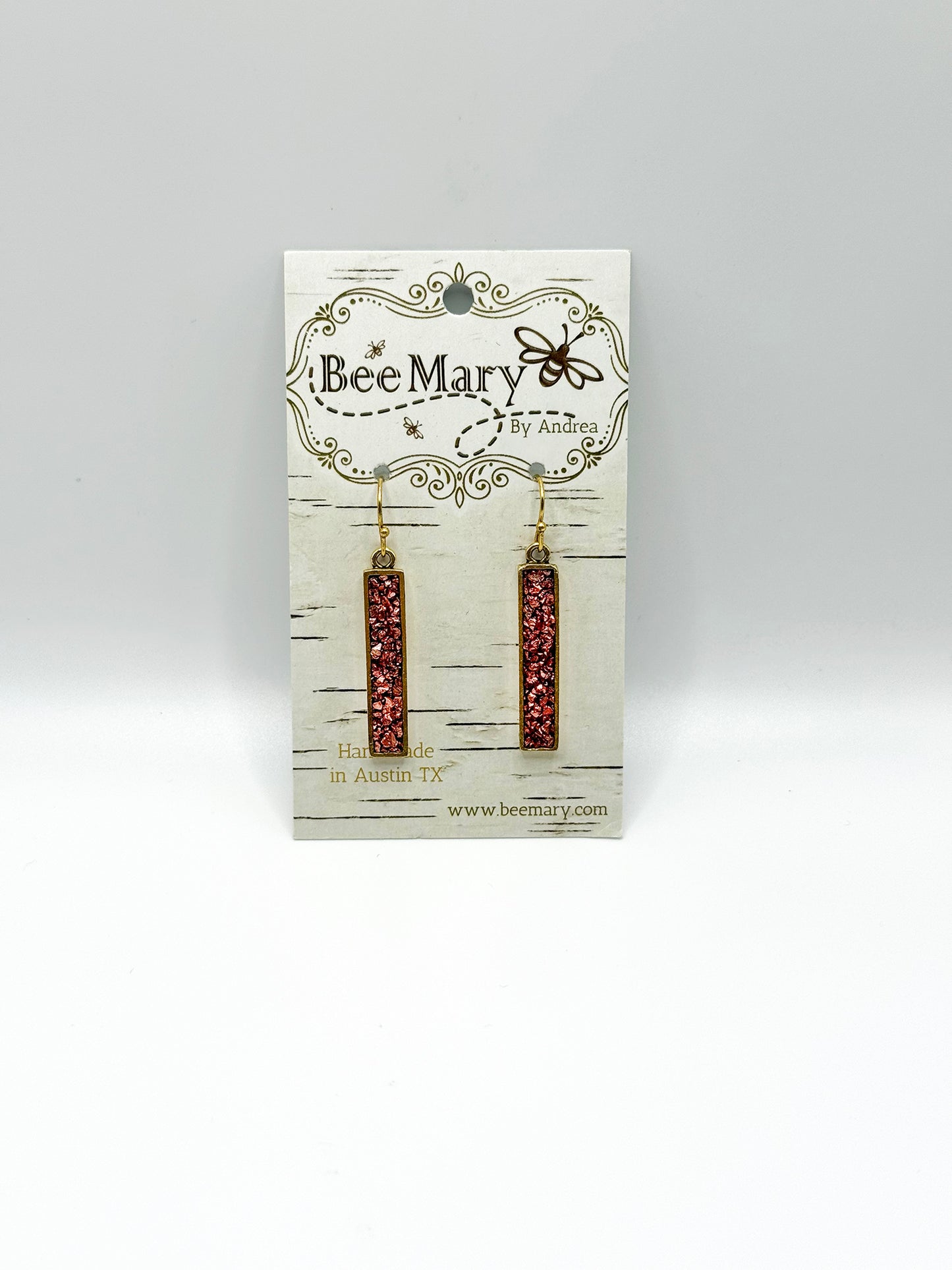 Bee Mary Crushed Mini Bar Earrings