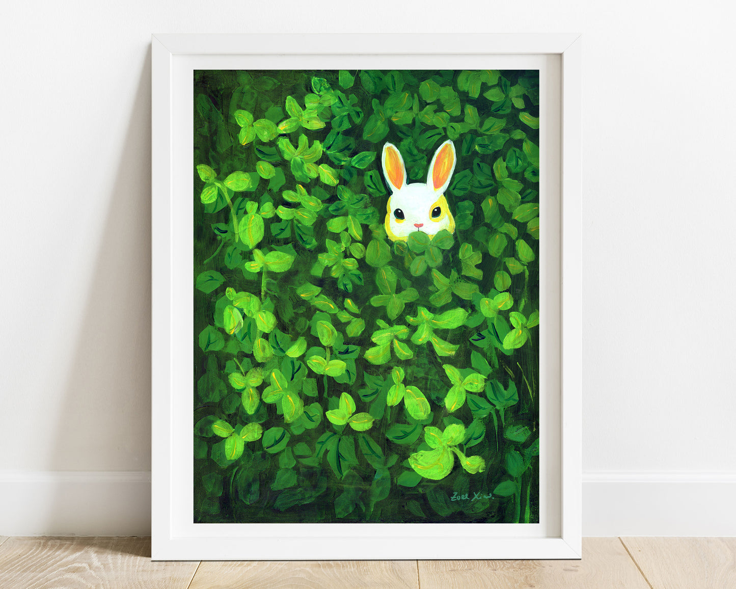 Zoee Xiao Little Hiding Bunny Print