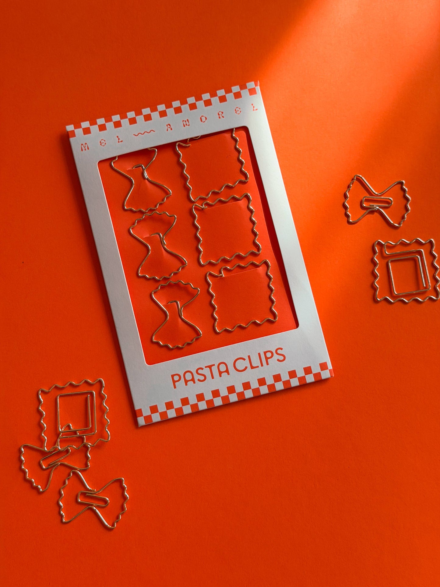 Mel Andrel Pasta Paper Clips - Ravioli + Farfalle