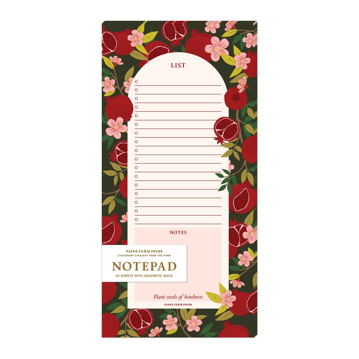 Paper Farm Press Pomegranate Market List Notepad