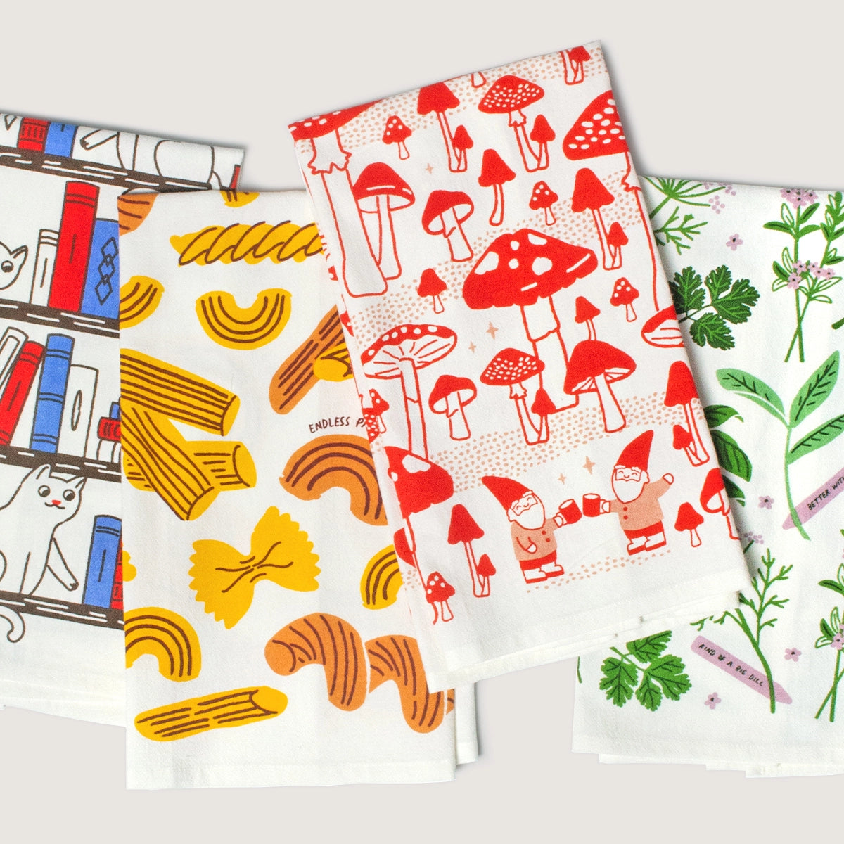 Seltzer Goods Gnome Mushroom Tea Towel