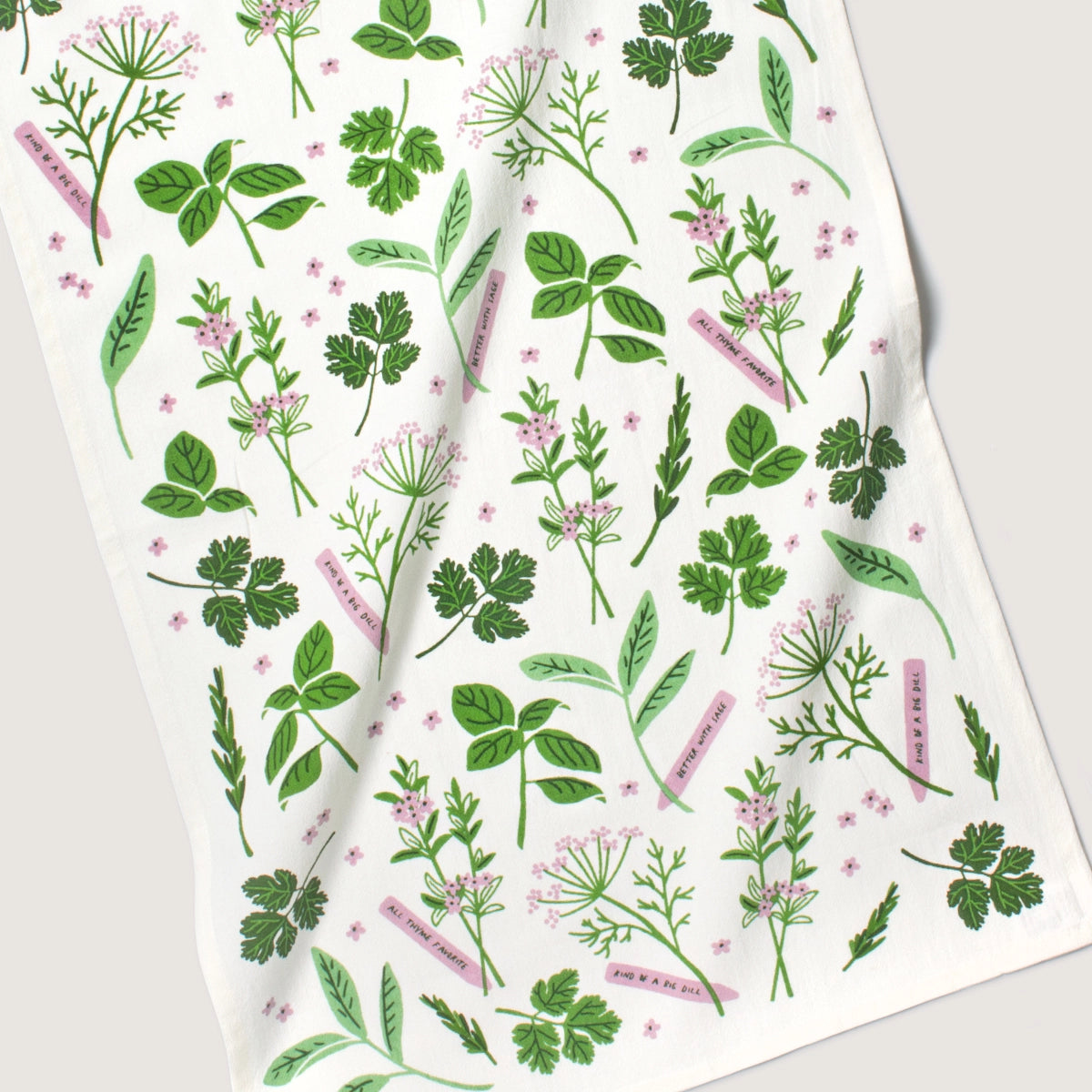Seltzer Goods Herbs Tea Towel
