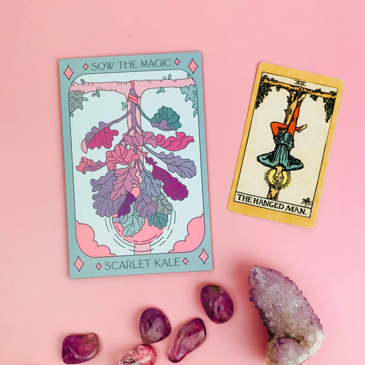 Sow the Magic Scarlet Kale Tarot Seed Packet