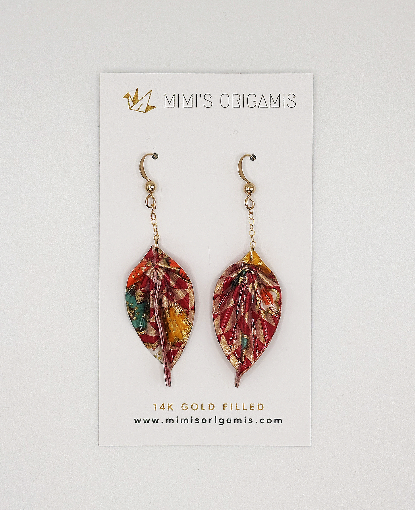 Mimi's Origamis Leaf Earrings