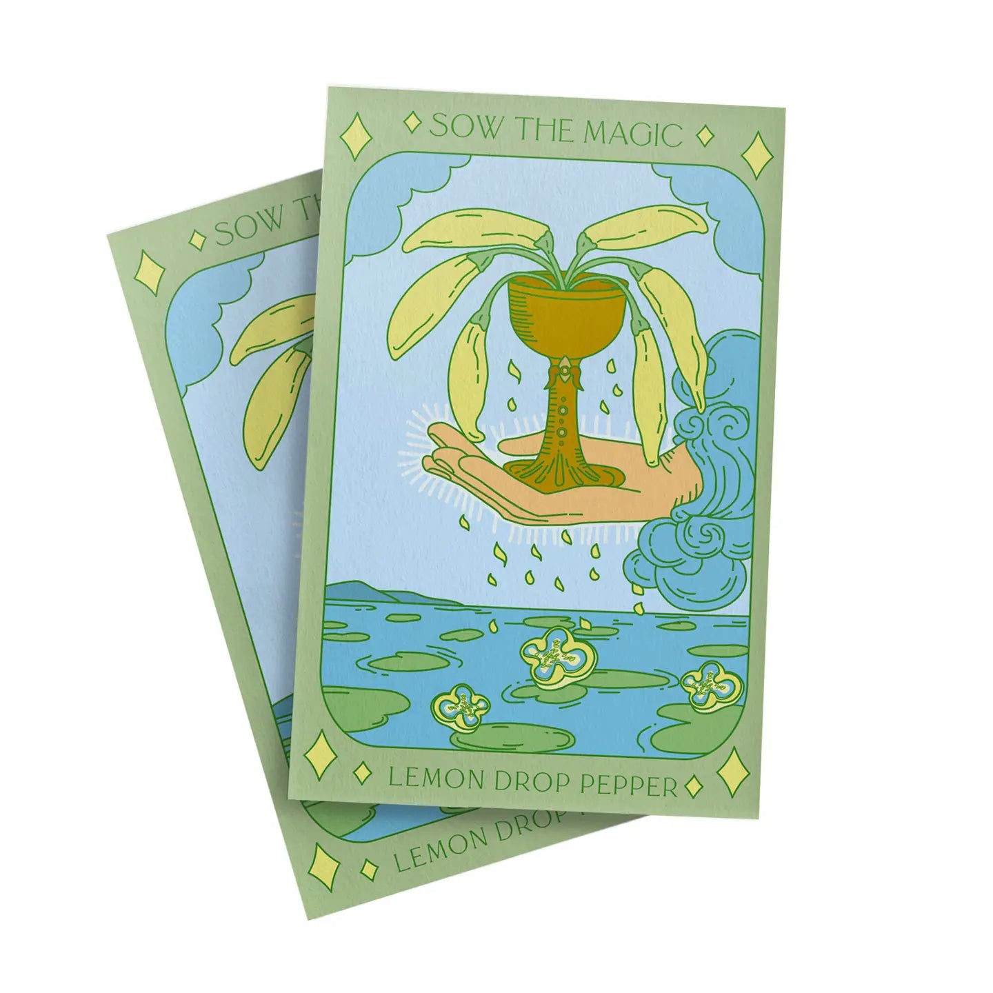 Sow the Magic Lemon Drop Pepper Tarot Seed Packet