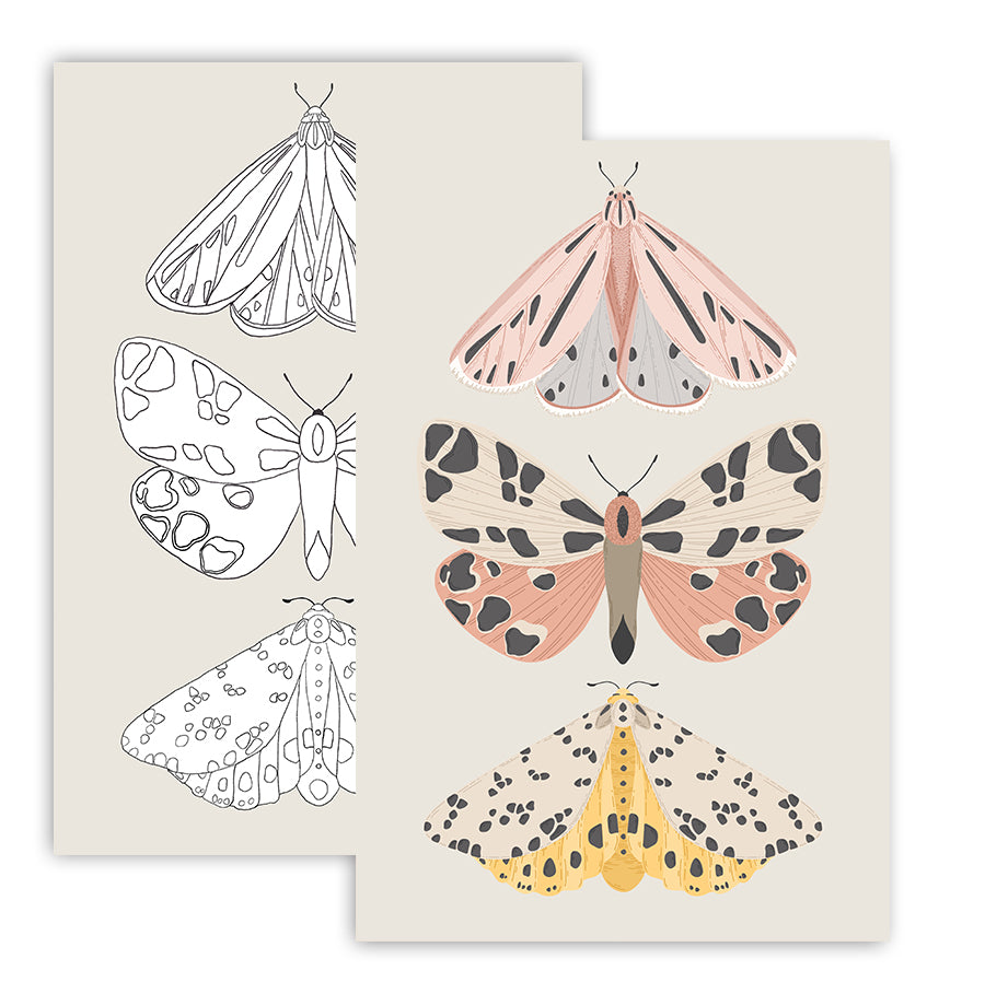 Breathe People Vintage Butterflies Art Paint by Numbers