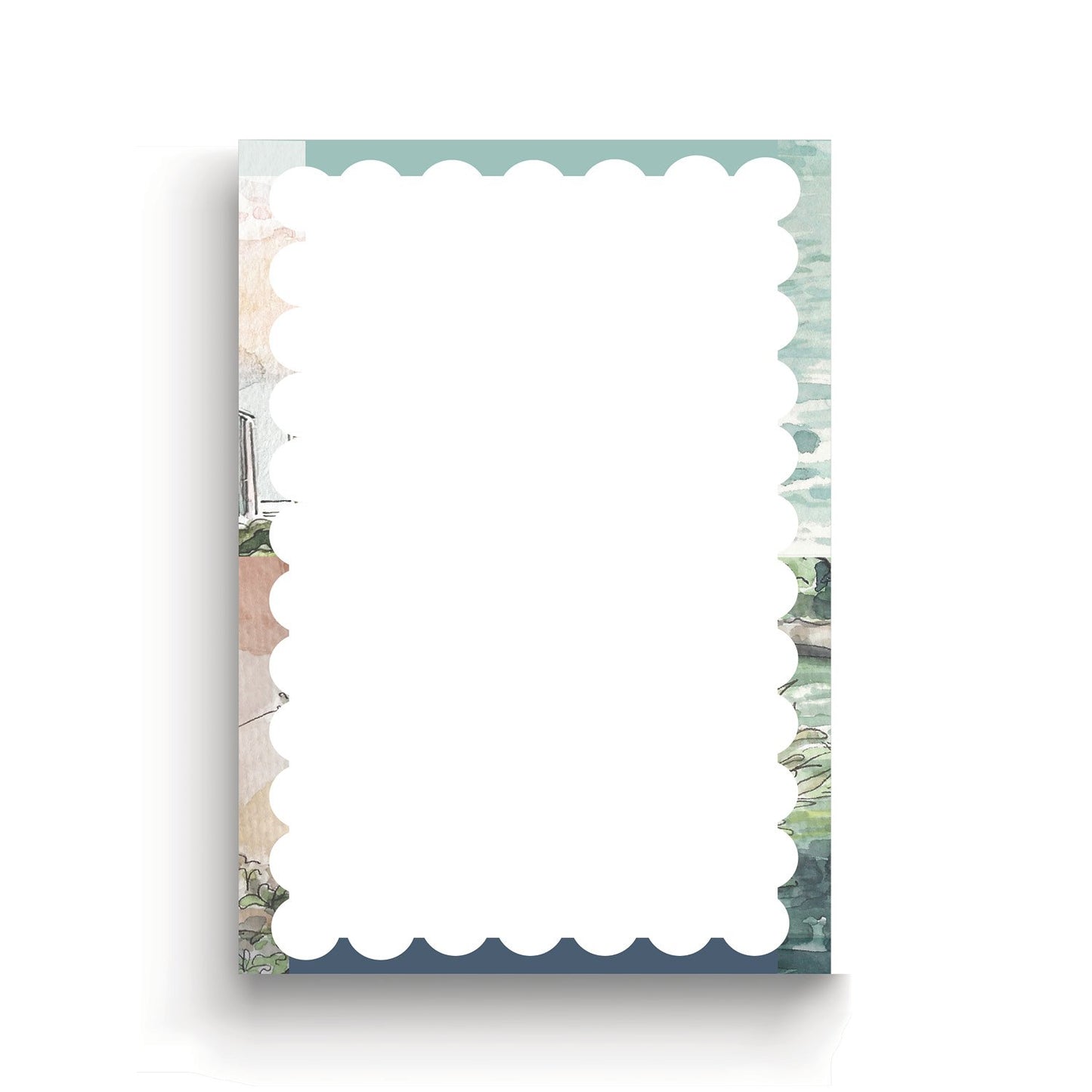 WatercolorATX Notepad Scalloped Edge