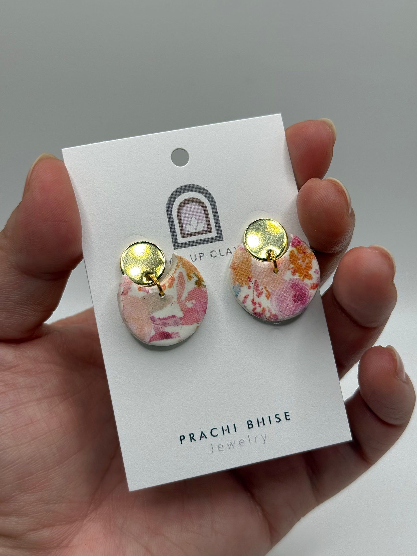 Pop Up Clay Floral Earrings