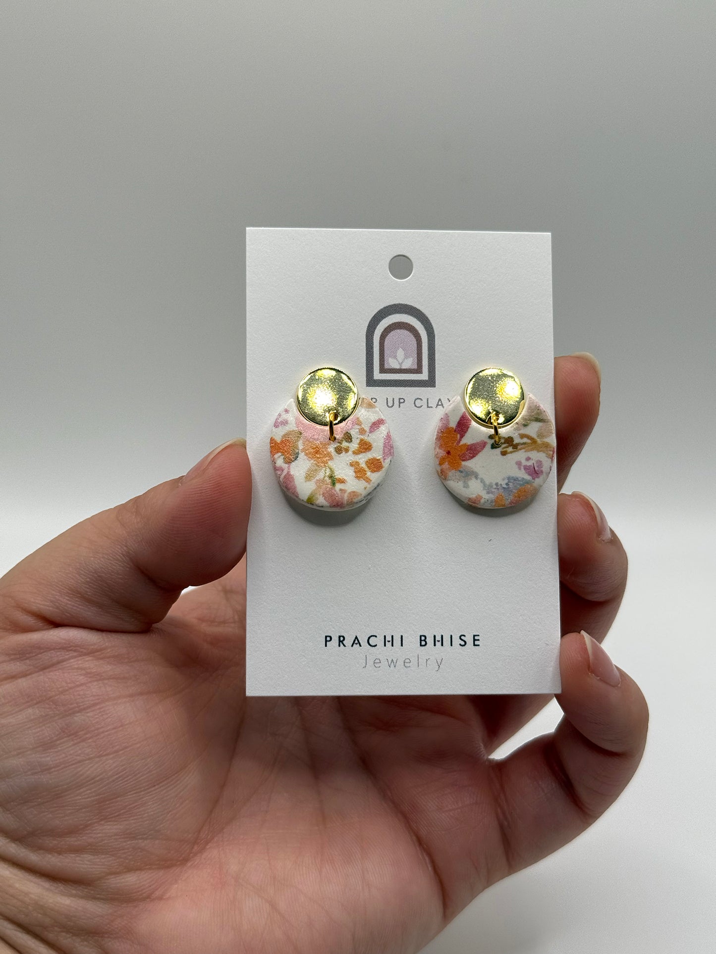 Pop Up Clay Floral Earrings