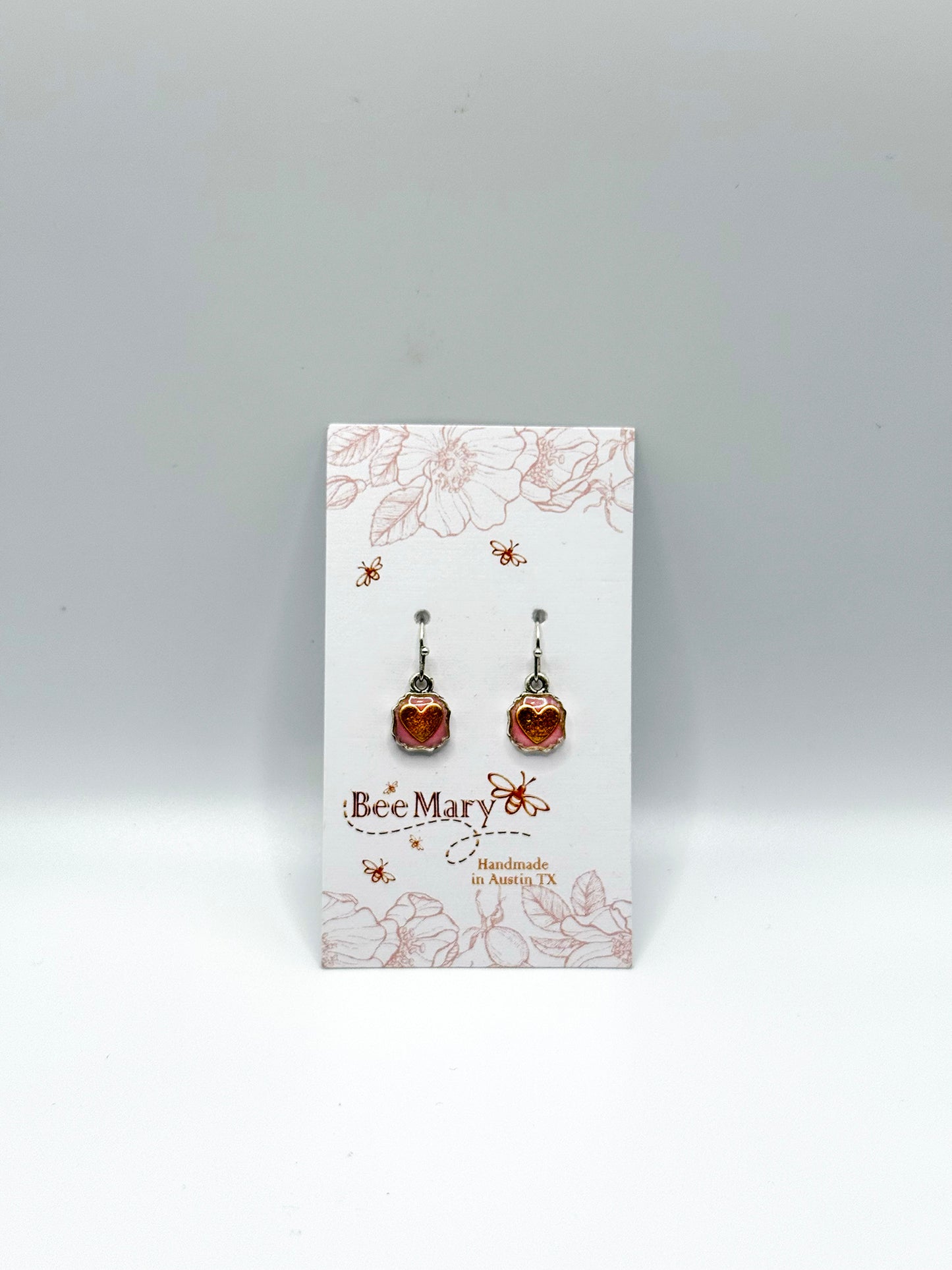Bee Mary Heart Melt Earrings