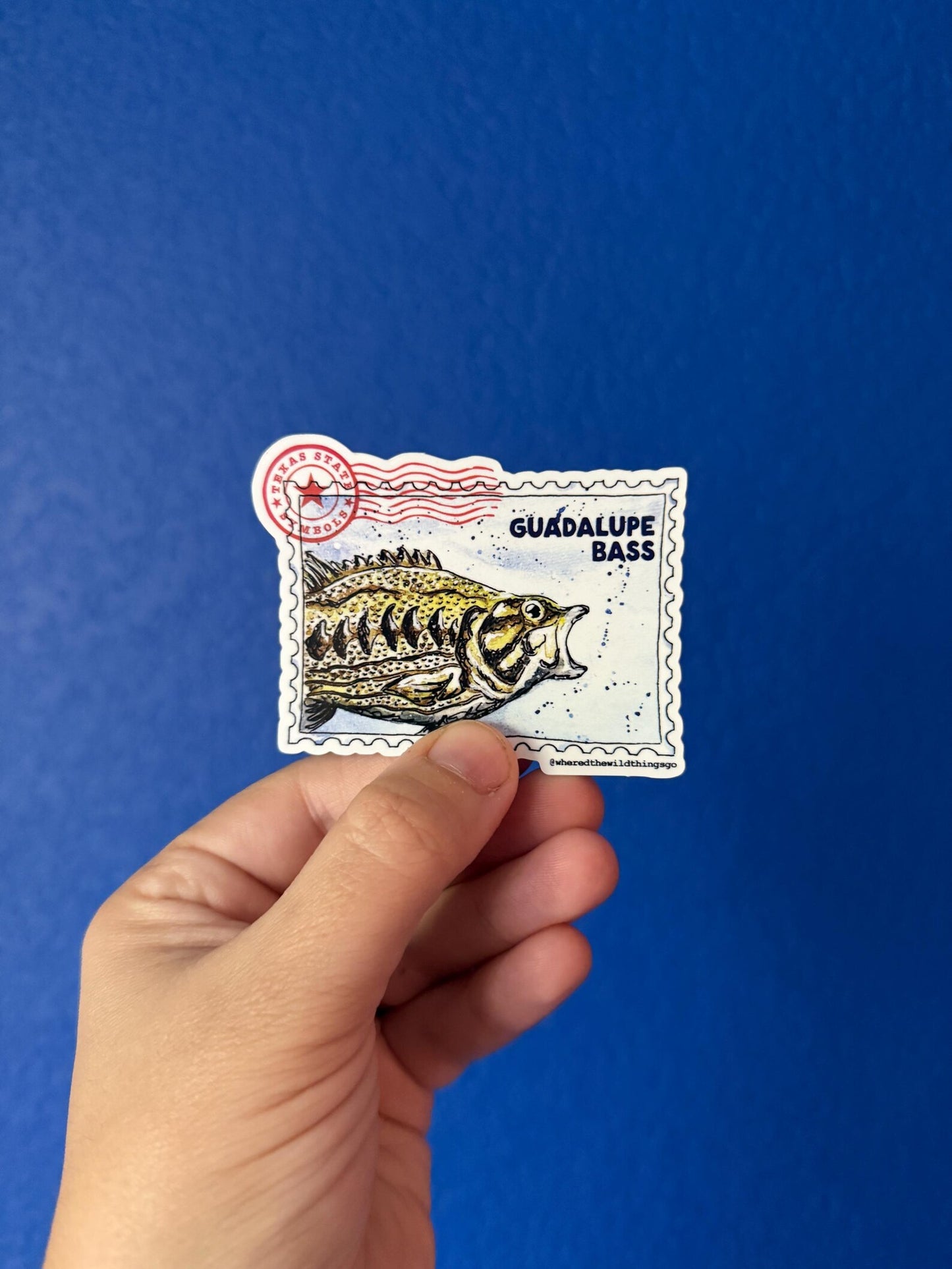 Where’d The Wild Things Go Guadalupe Bass Sticker