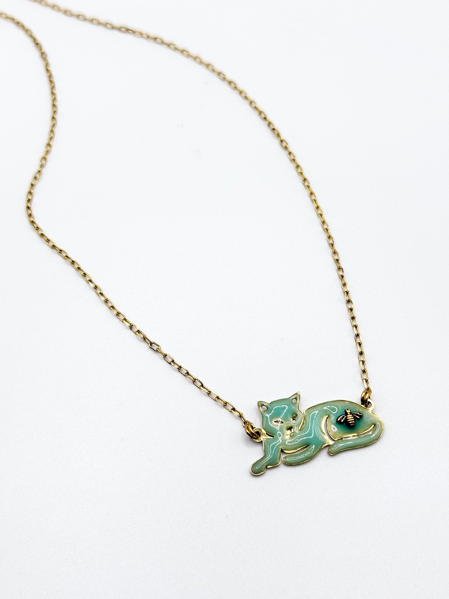 Bee Mary Cat Melt Necklace