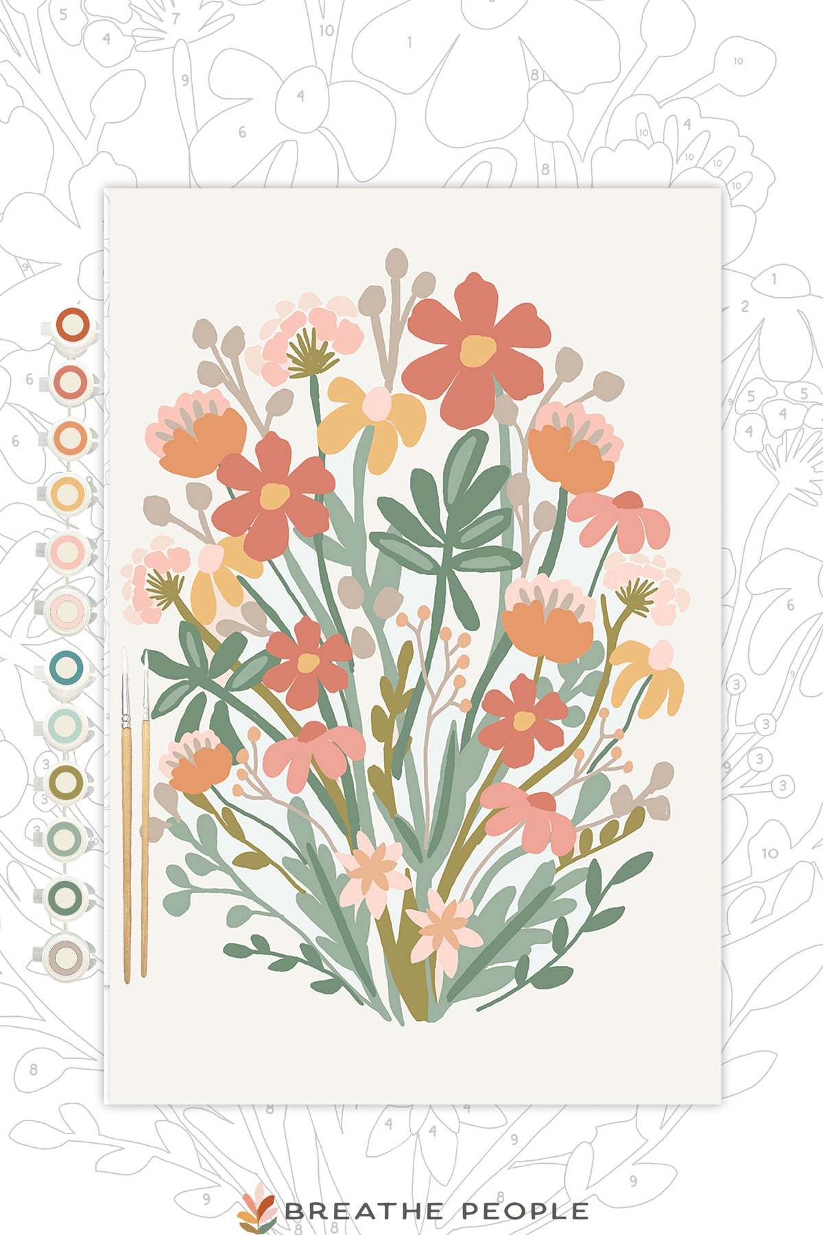 Breathe People Wildflowers Art Paint by Numbers