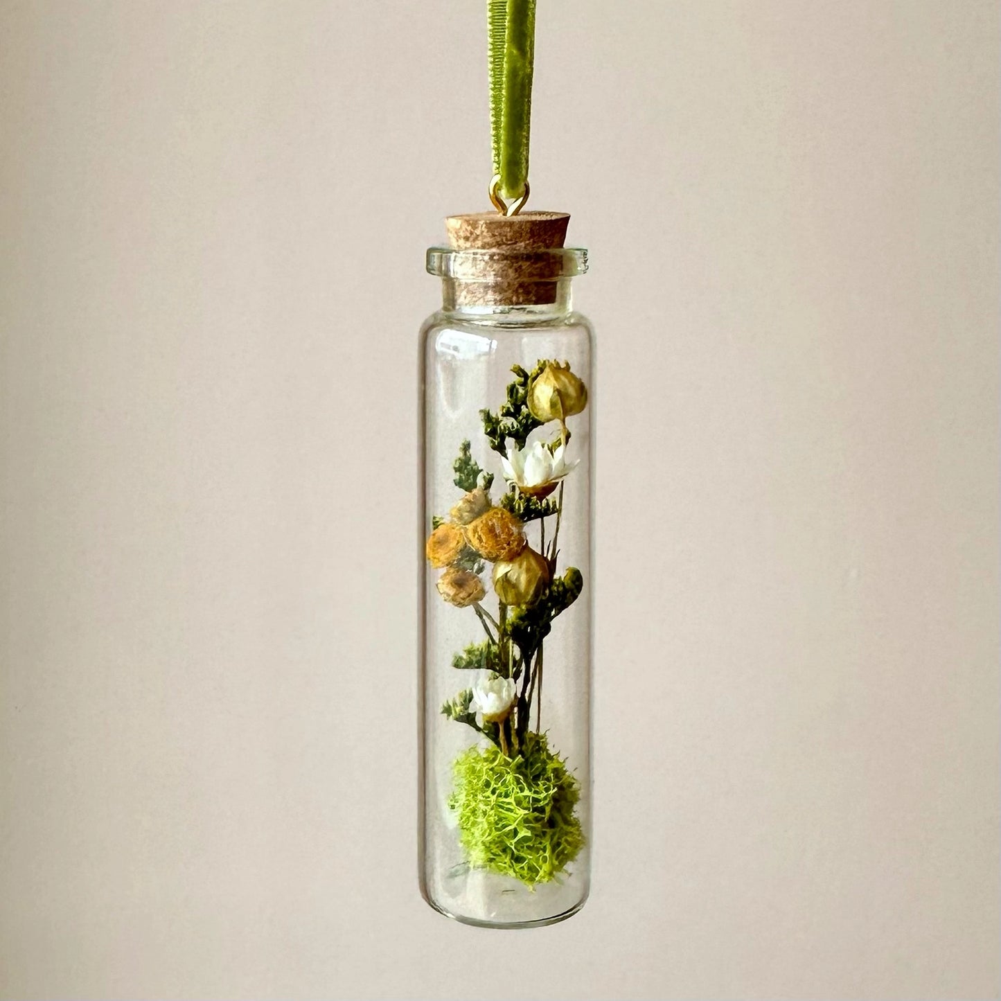 CA Studios Wildflower Terrarium Ornament Cork Jar
