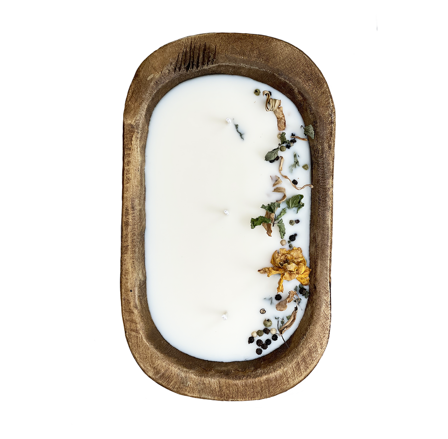 Gardenia Mint Wooden Bowl Candle