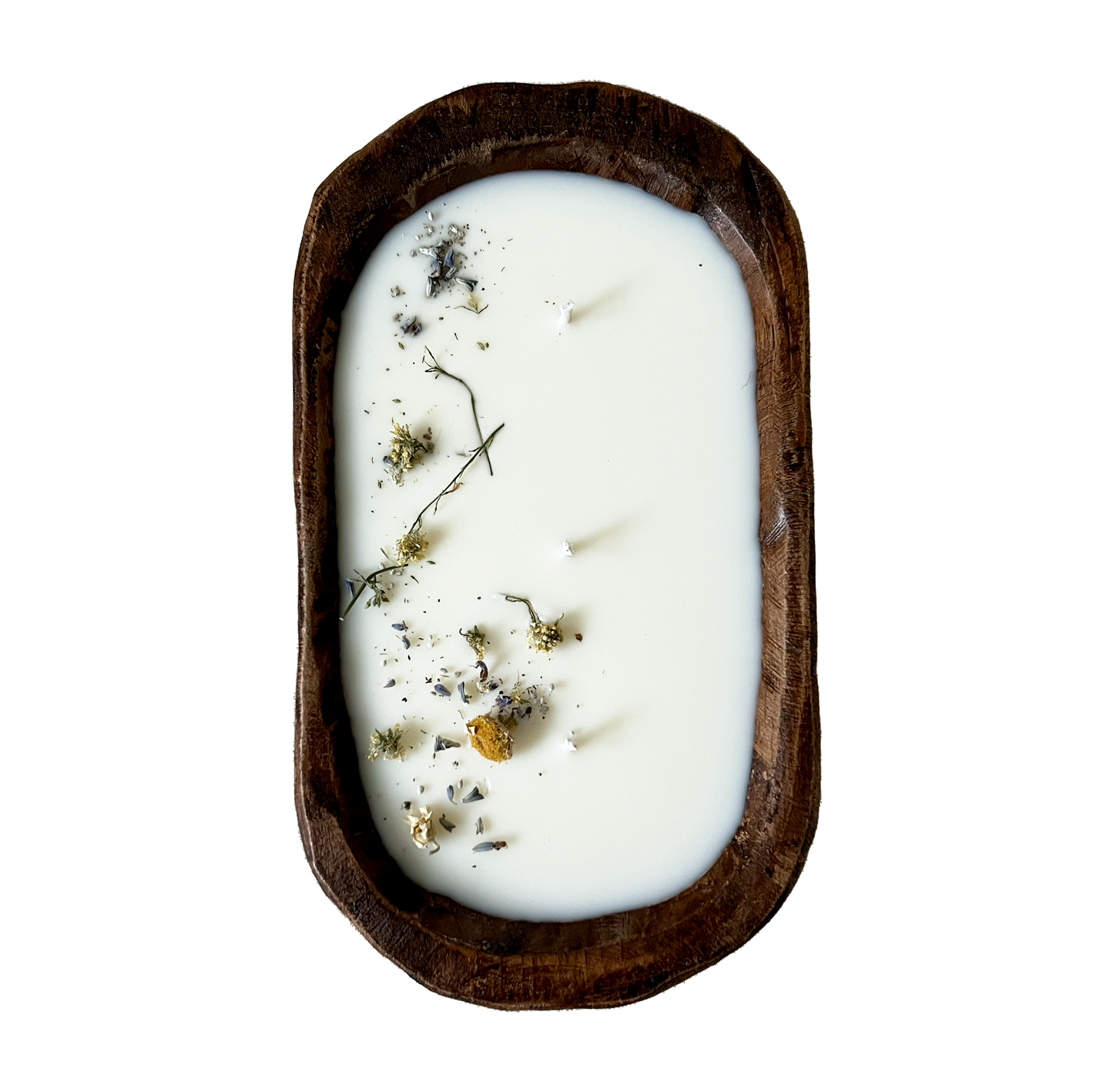 Ruby-Throated Hummingbird Wooden Bowl Candle