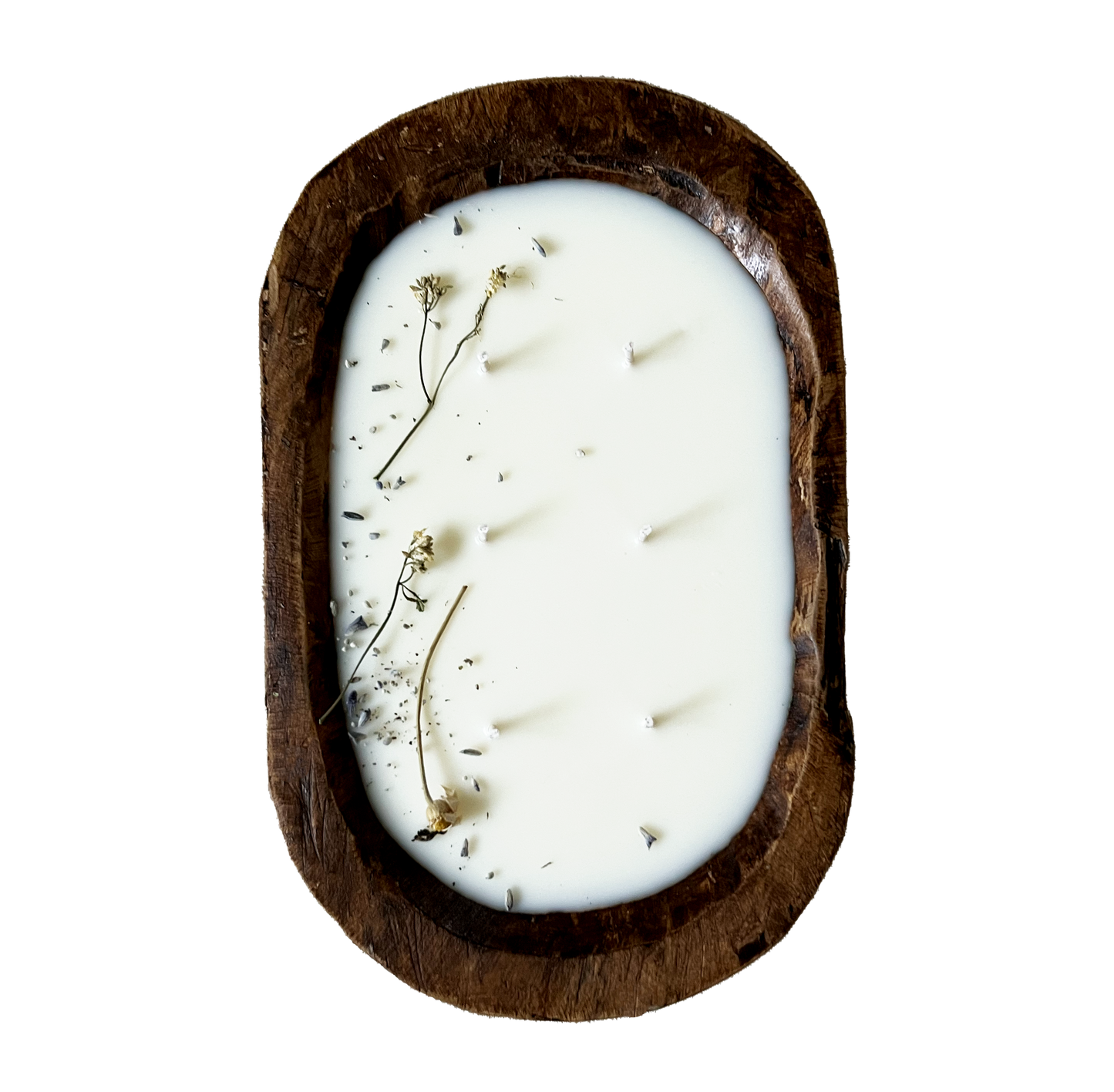 Ruby-Throated Hummingbird Wooden Bowl Candle
