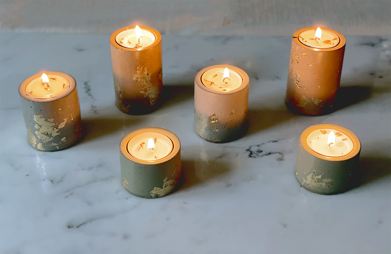 Tri-Tone Tea Light Holders