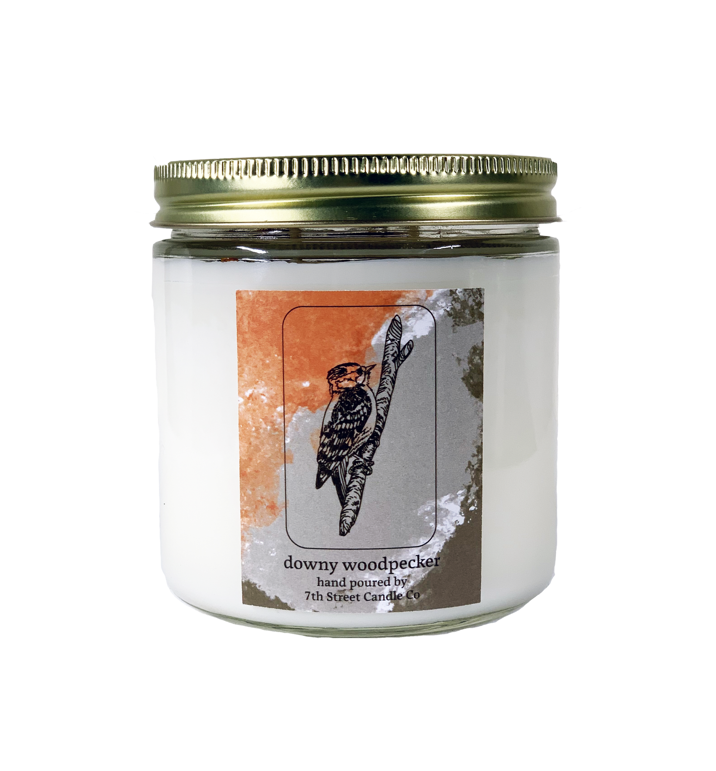 Downy Woodpecker Candle