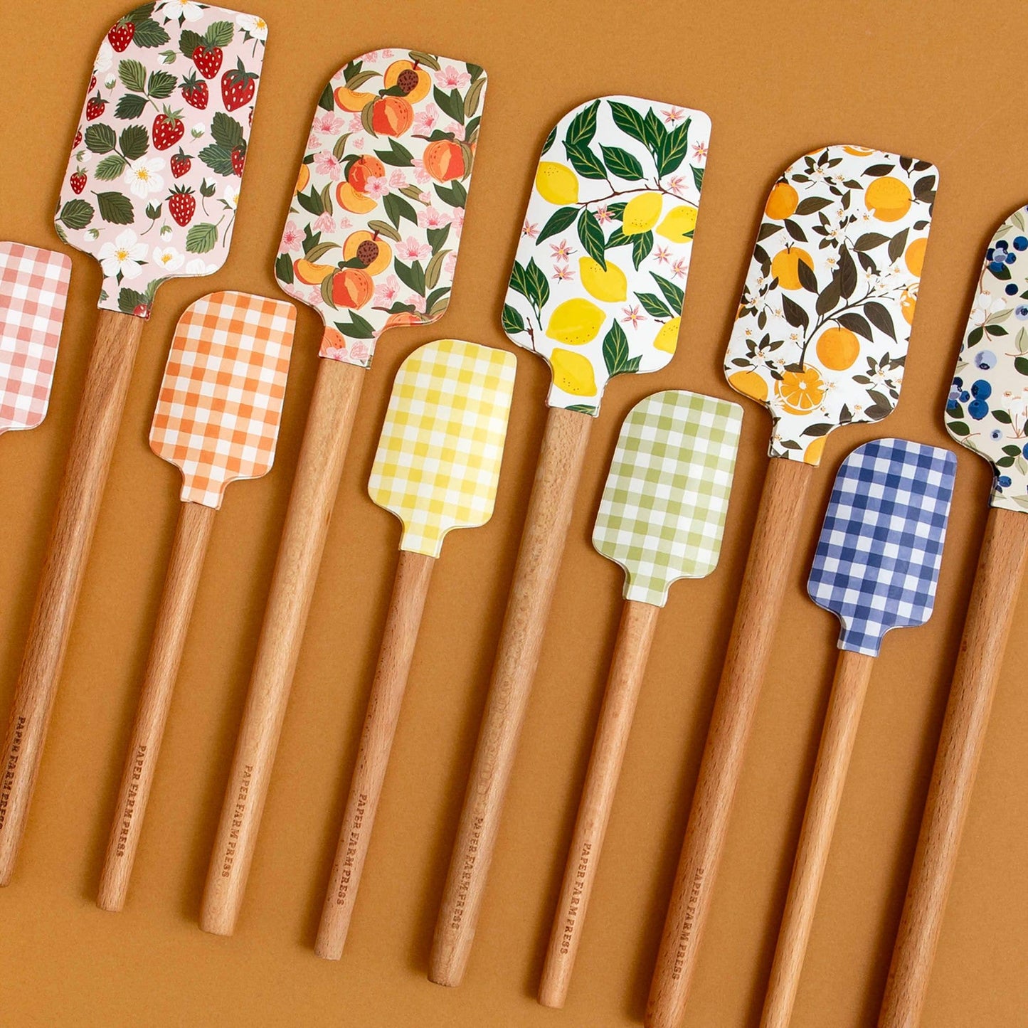 Paper Farm Press Lemon Grove Silicone Kitchen Spatulas Set
