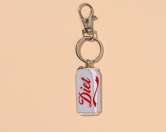 And Here We Are Enamel Keychain & Bag Charm Diet Soda