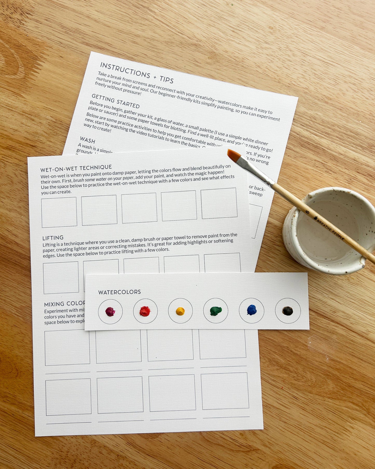 Breathe People All-In-One Watercolor Paint Set - Ranunculus Blooms