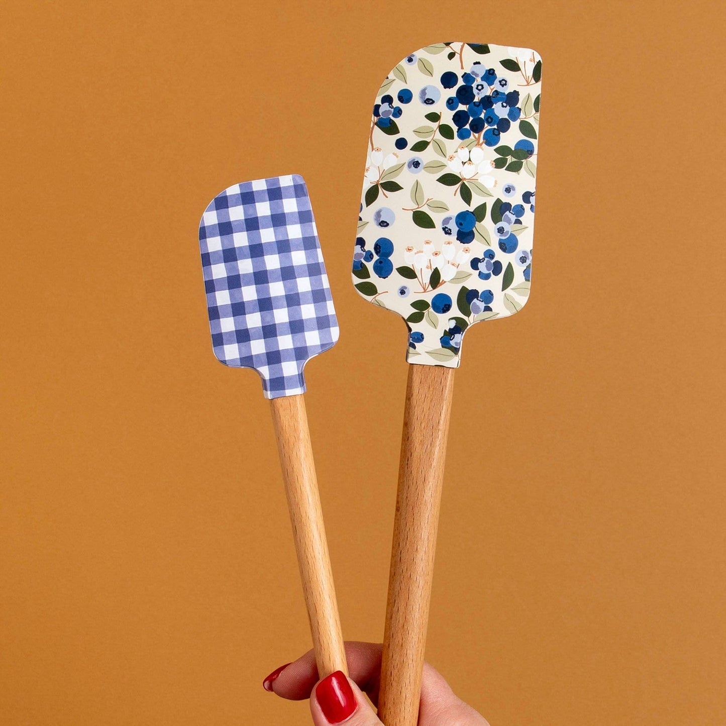 Paper Farm Press Blueberry Field Silicone Kitchen Spatulas Set